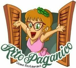 Logo Rito Paganico:è una immagine di me che ricorda pollon, il cartone animato giapponese, è il logo dell'home restaurant rito paganico sul lago del turano. pollo