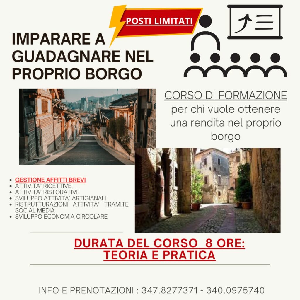imparare a guadagnare dal proprio borgo